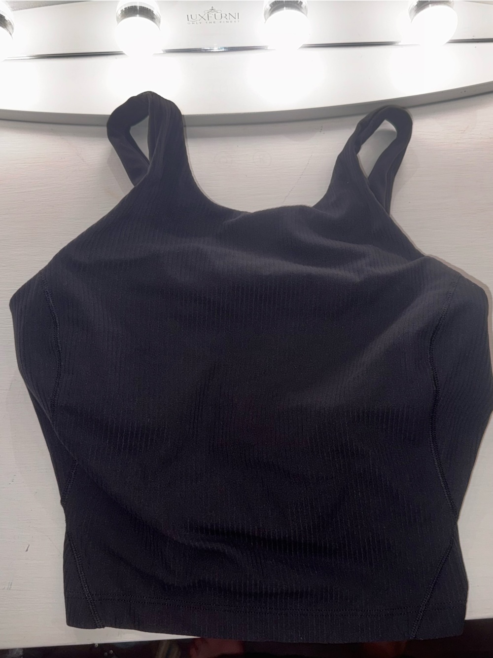 lululemon athletica Black Ribbed Tank Top